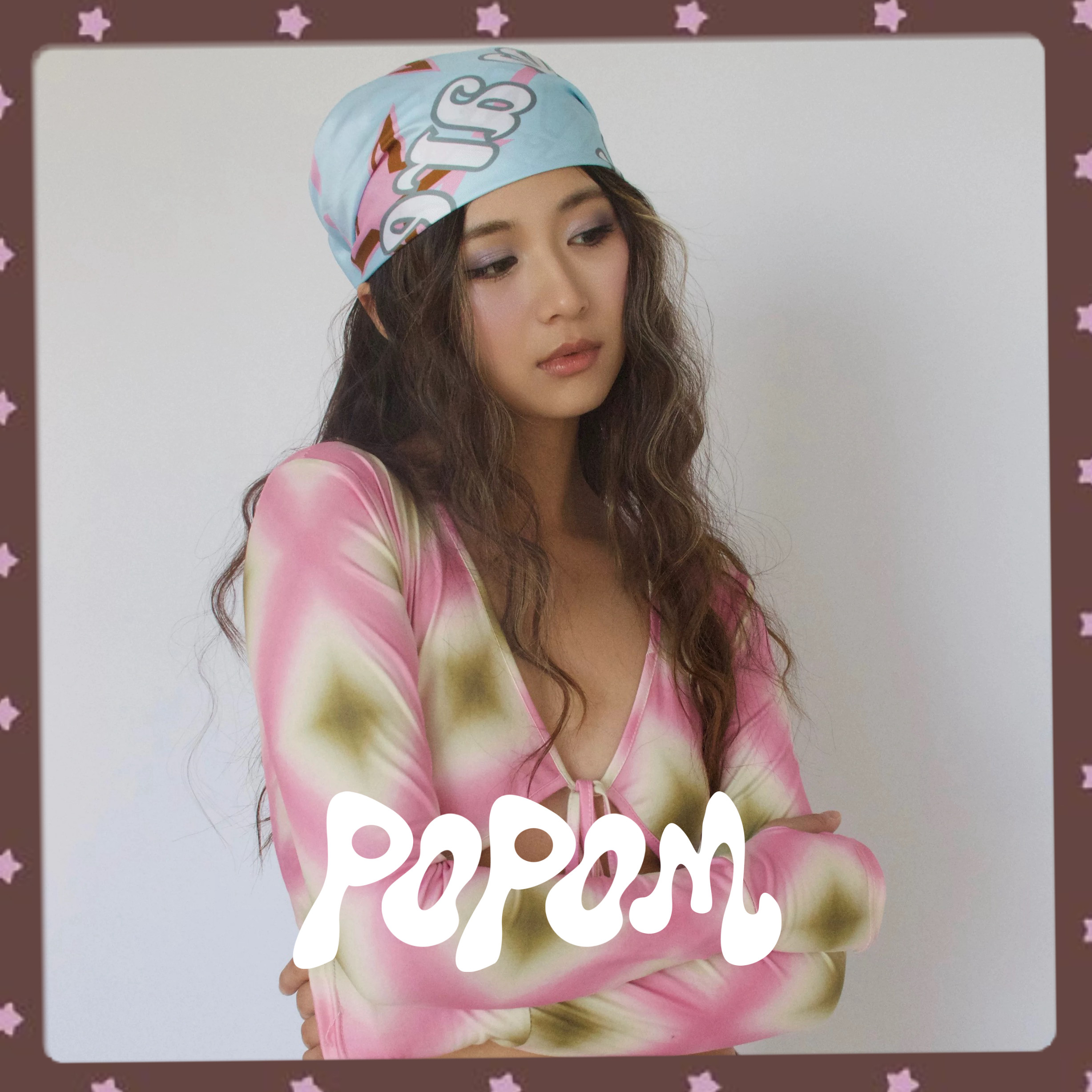清仓*POPOM｜「薄荷甜莓」原创印花头巾仿真丝方巾双面丝巾抹胸图片