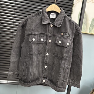 秋冬款牛仔外套男韩版潮流春秋季2025新款潮牌秋冬中大童港式百搭
