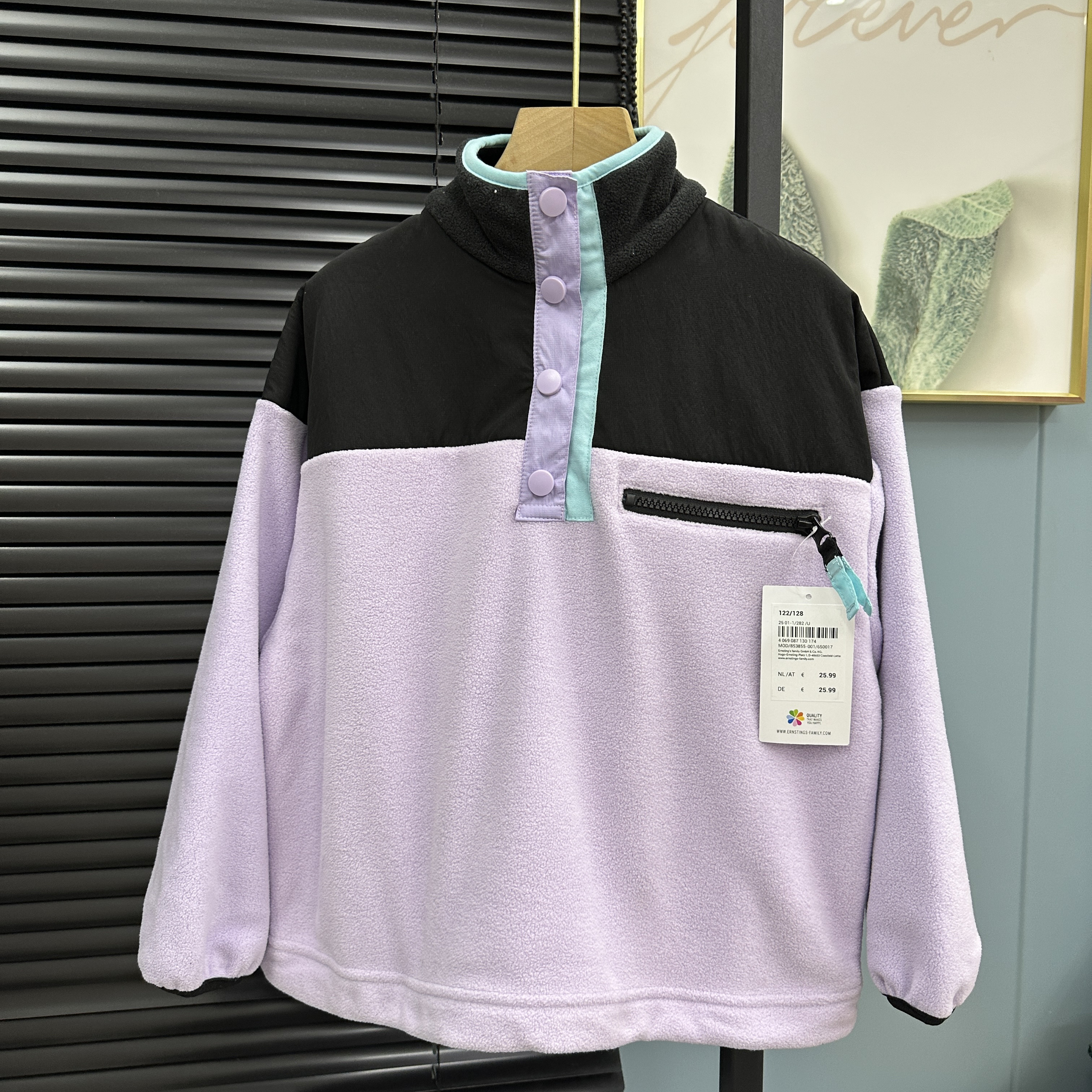 122-164外贸欧美女童多巴胺时尚百搭休闲宽松摇粒绒卫衣外半高领