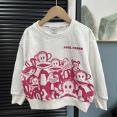 新款 儿童卫衣圆领拼接打底衫 中大童洋气上衣潮毛圈 160春秋款 110