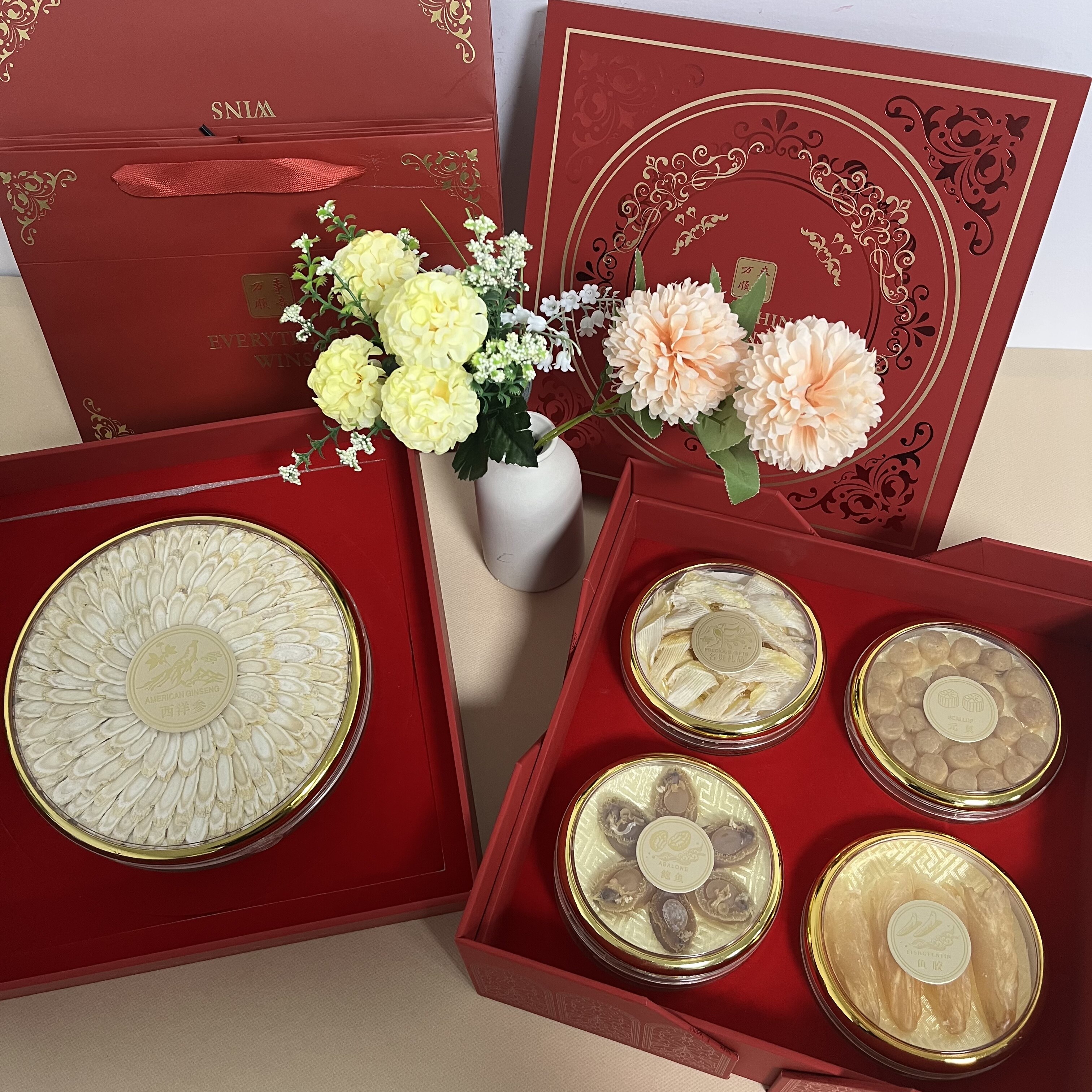 万事顺意西洋参石斛红参鹿茸花旗参礼盒送礼佳品中秋春节送长辈