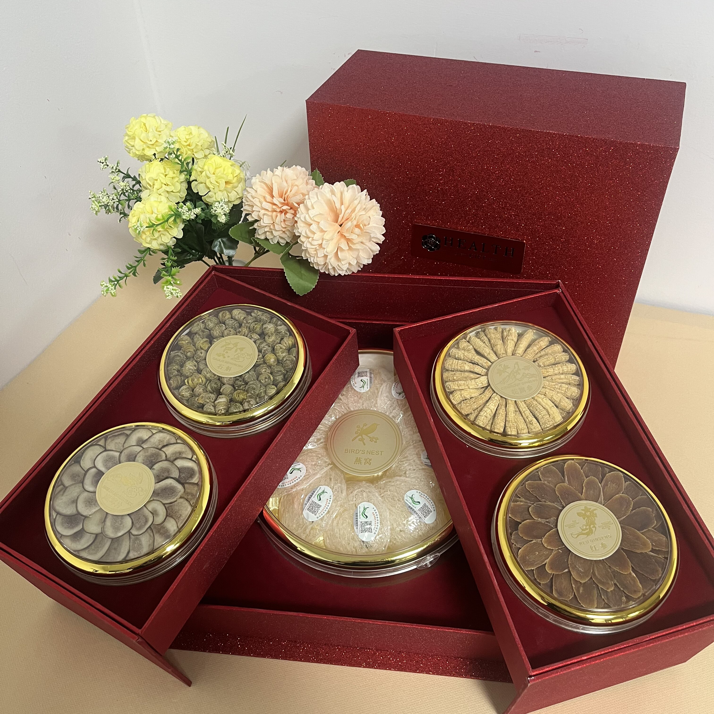 西洋参石斛红参鹿茸五拼礼盒送礼佳品伴手礼中秋春节送长辈领导