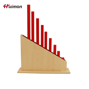 Montessori蒙氏教育儿童玩具蒙台蒙特梭利早教教具红色迷你长棒木