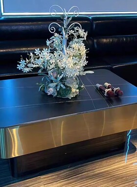 现货ktv茶几发光酒吧吧台专用不锈钢桌子钢化玻璃定制会所卡座