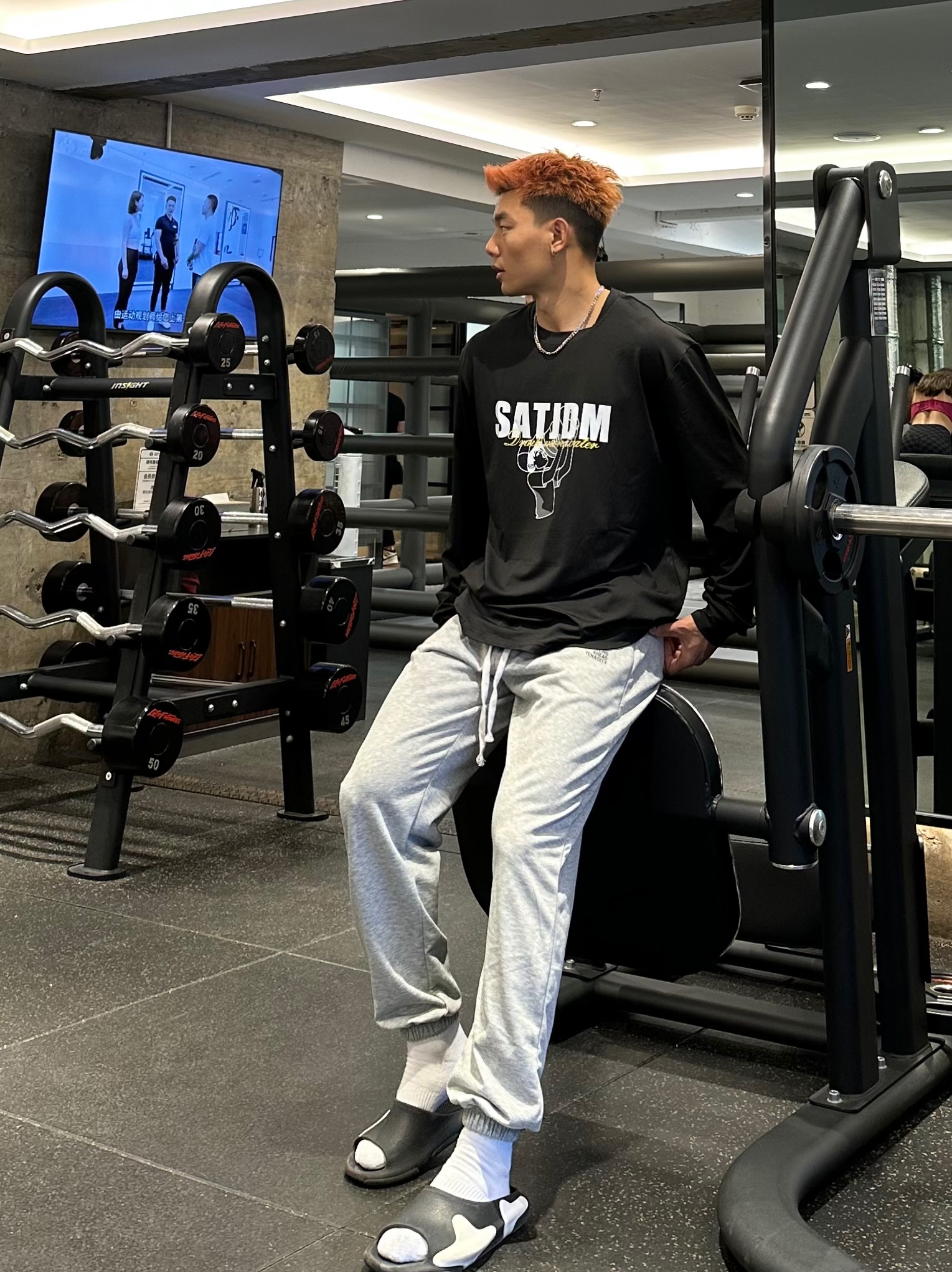 【多喝点水】美式穿搭T恤训练服