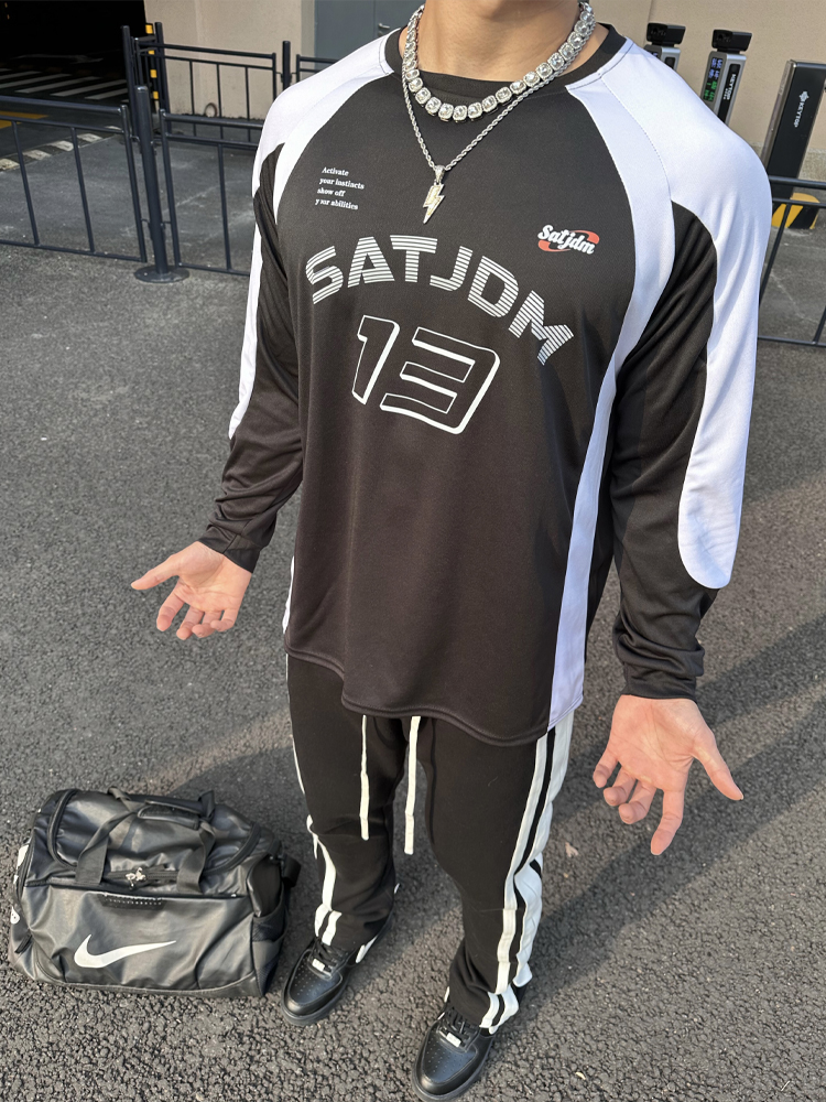 SATJDM美式撞色T恤速干2024款