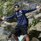 SATJDM城市运动拉链长袖 汗户外跑步登山健身训练排汗速干T恤秋冬