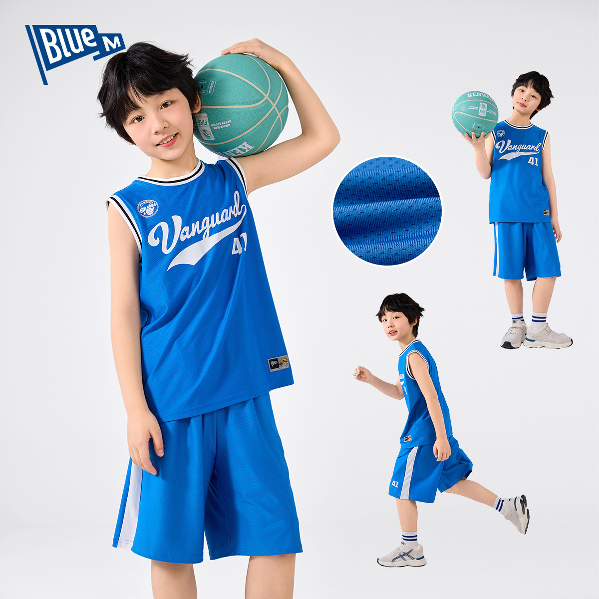 男童夏季套装男孩网眼透气短袖短裤儿童户外运动两件套大童衣服类