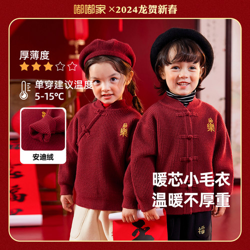 嘟嘟家男童女童毛衣过年服冬季