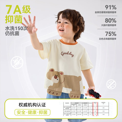 【7A抑菌】嘟嘟家宝宝立体卡通T恤夏季男童儿童夏装女童可爱上衣