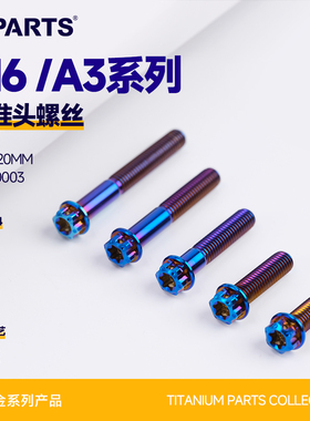 S-PARTS斯坦 M6 标准头 A3系列 钛合金螺丝 电动车摩托车改装锁紧