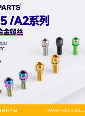 SPARTS斯坦 A2 系列 M5 L10-55mm 钛合金螺丝 摩托车改装紧定螺钉