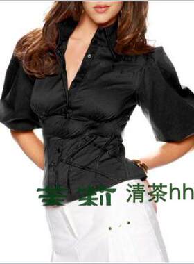 女装春夏秋中袖公主大码修身衬衫