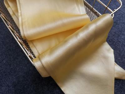 双面真丝缎纯色百搭窄丝巾