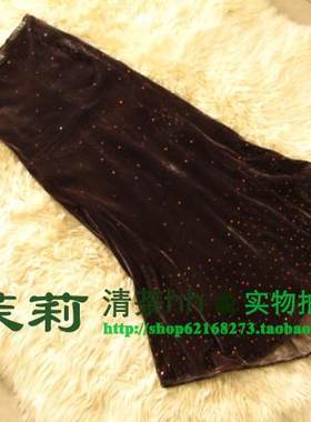 钉珠拖地长款鱼尾宴会礼服半身裙