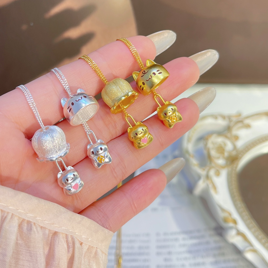 s925纯银躲猫猫项链女