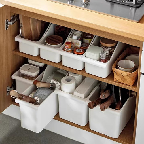 橱柜收纳盒锅盖架收纳厨房柜下