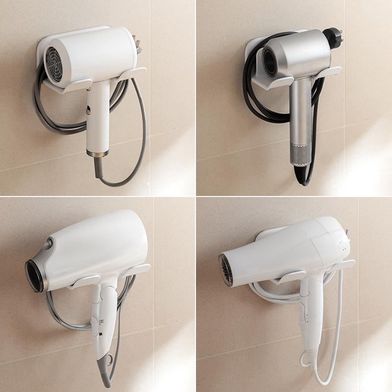 壁挂电吹风机支架置物架免打孔风筒壁挂架子可拆卸背胶收纳放浴室,家庭/个人清洁工具,吹风机置物架,淘宝优惠券,粉丝福利购,淘宝优惠卷