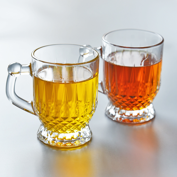 进口小号带把手玻璃杯欧式迷你小巧红酒白酒杯家用小茶杯咖啡杯子
