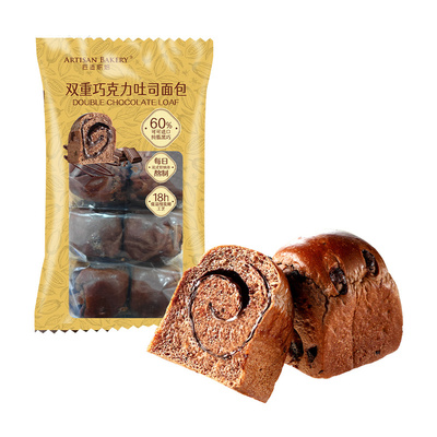 超市代购匠造烘焙双重巧克力吐司面包400g健康零食早餐下午茶小吃