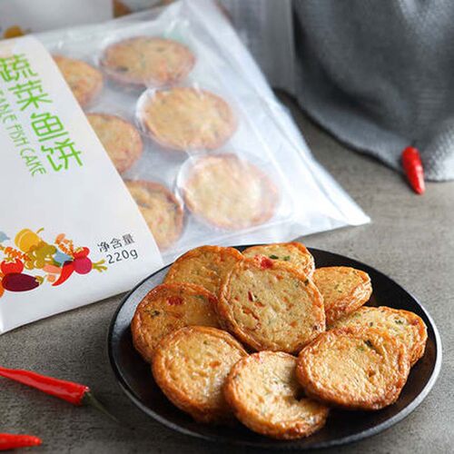 金渤海鲜鱿鱼鱼饼鲜虾蔬菜鱼饼220g韩式部队火锅关东煮炒年糕食材