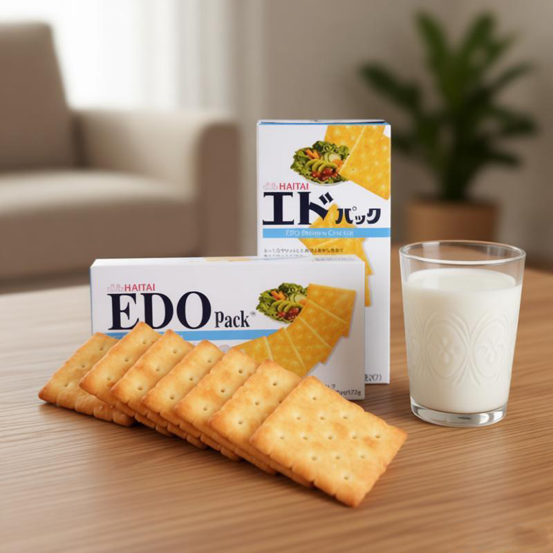 韩国进口edo pack饼干休闲零食多口味薄脆扁桃仁苏打饼代餐小吃