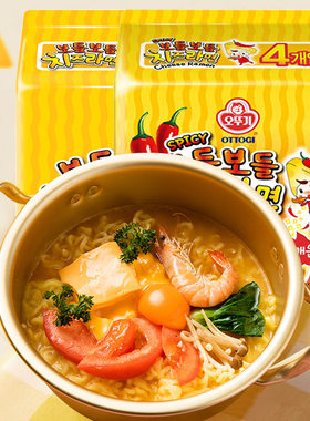 韩国进口不倒翁拉面速食面方便面金拉面芝士拌面泡菜乌冬炸酱面