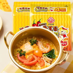 韩国进口不倒翁拉面速食面方便面金拉面芝士拌面泡菜乌冬炸酱面