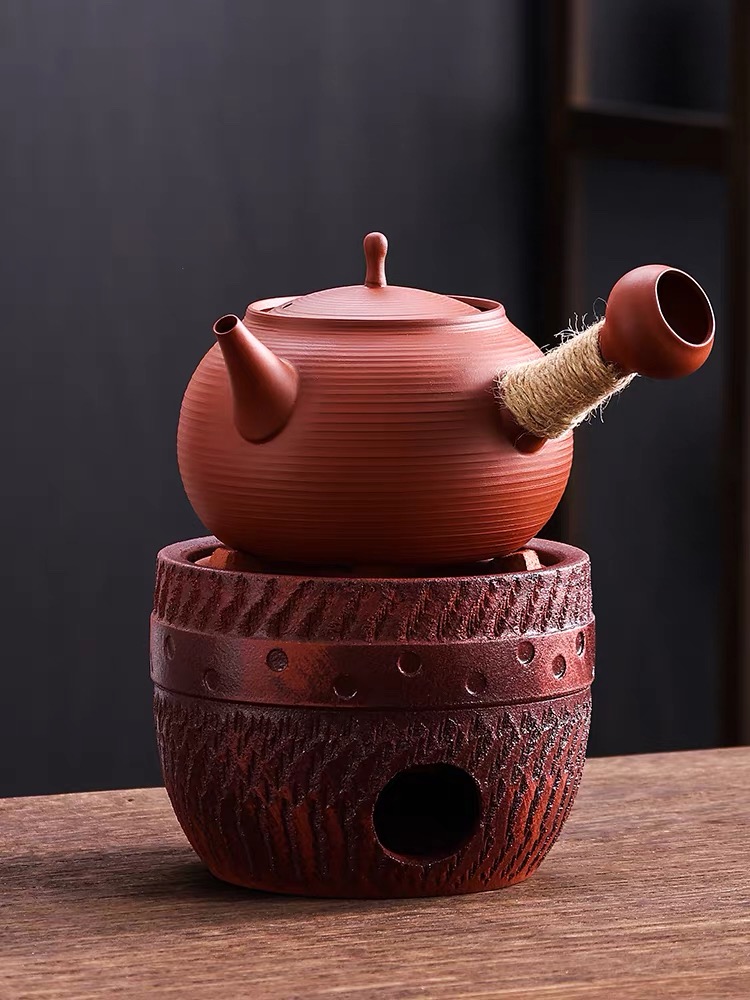 红泥茶炉明火围炉煮茶器小碳炉子室内老式打边炉炭火风炉户外烧烤