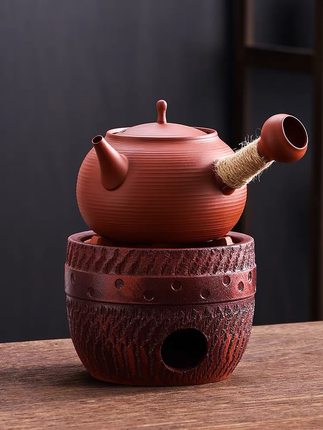 红泥茶炉明火围炉煮茶器小碳炉子室内老式打边炉炭火风炉户外烧烤