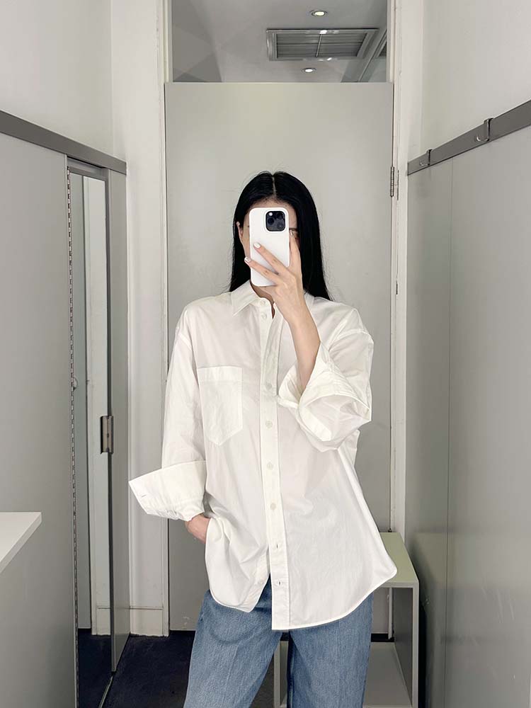 cddily宽松通勤纽扣长袖衬衫