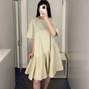 极简COS风女装 设计连衣裙 休闲版 型不对称裙摆设计拼接2025春新品