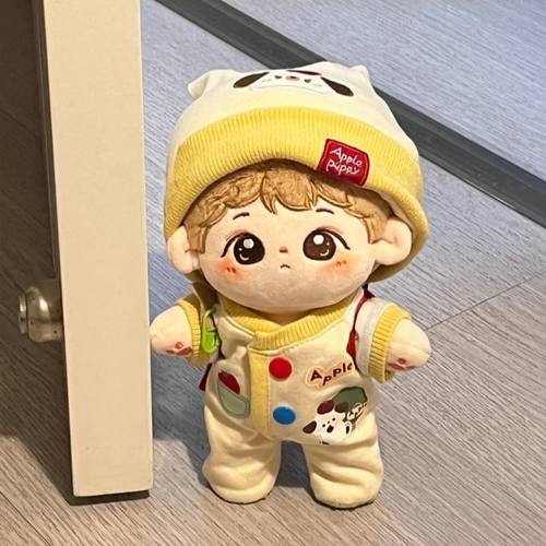 10cm20cm娃衣新品“苹果小狗”棉花娃娃可爱超萌爬爬服衣服替换装