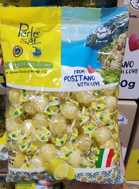 开市客代购 意大利进口perle di sole柠檬味糖果700g 柠檬糖
