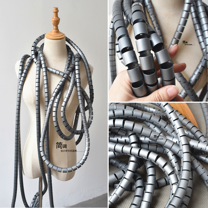 银灰色断纹造型肌理管子花边辅料拍照婚庆装饰道具服装设计师面料