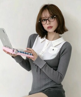 23号补款｜甜妹少女显瘦andmar*y学院可爱高智通勤假两件毛衣纯欲