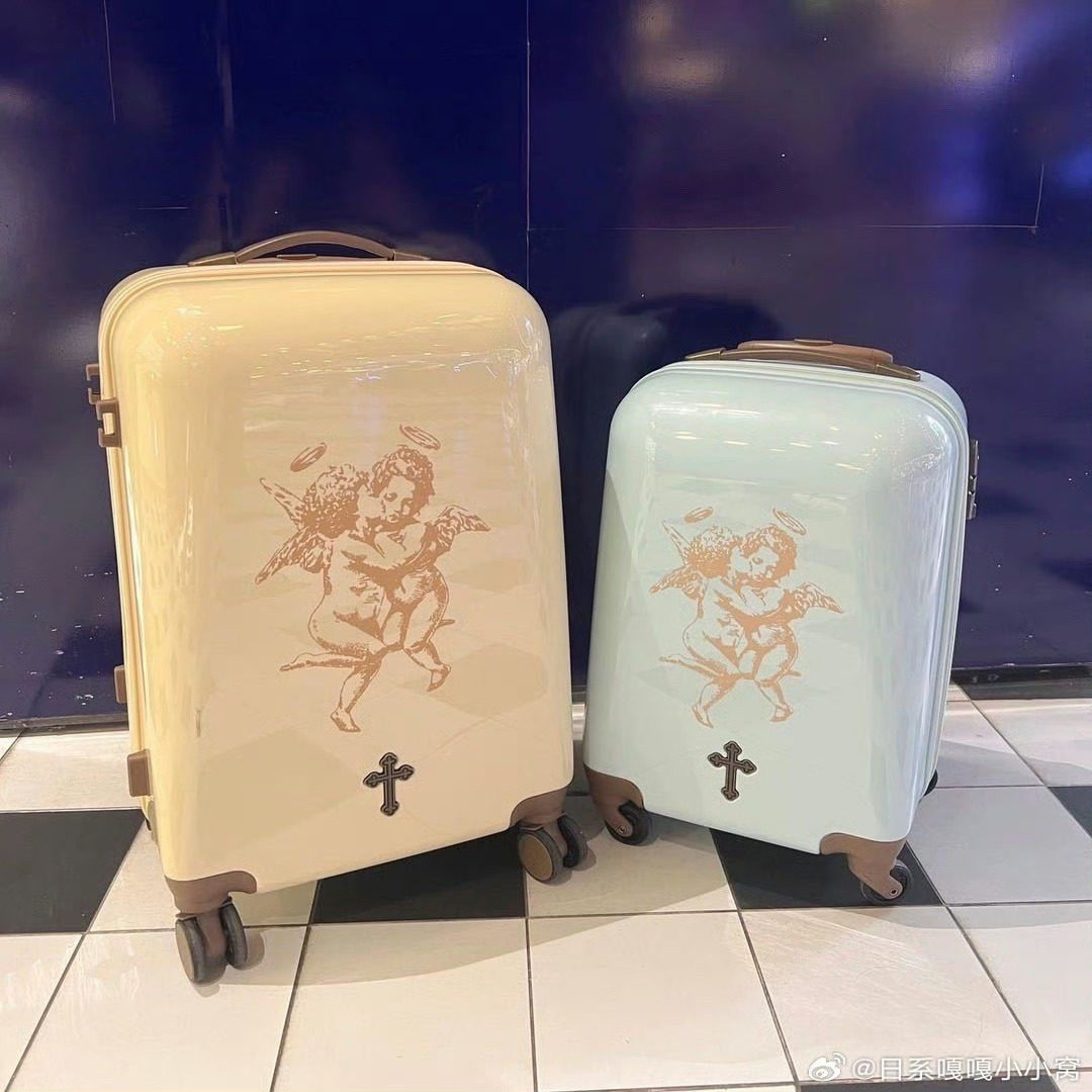 甜妹｜轻盈耐压静音万向轮20寸登机奶黄行李箱可爱紫24寸龙心少女