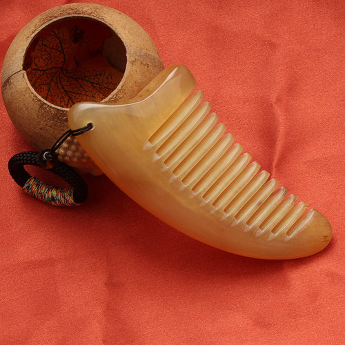 牛角海豚按摩梳便携旅行中齿梳