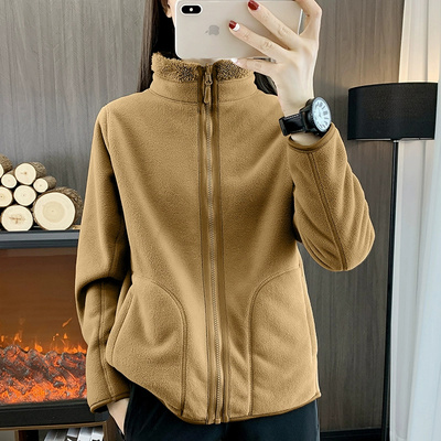 双面穿抓绒衣外套男女摇粒绒上衣