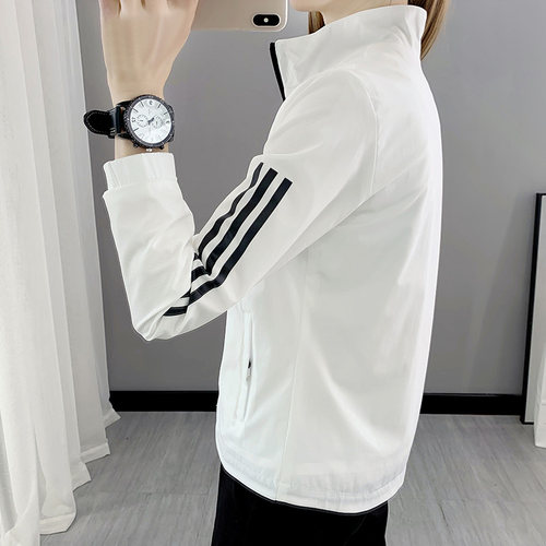 休闲运动夹克衫男女立领网衬外套