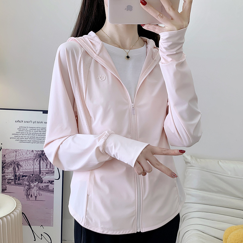 防晒衣女款凉感速干收腰修身运动瑜伽服夏季显瘦皮肤衣防晒服外套