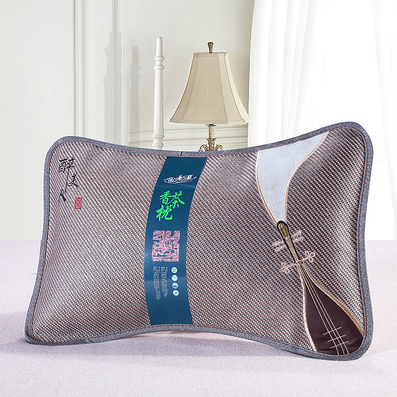 夏凉枕头麻将枕古藤枕夏天枕头双面成人茶叶凉枕护颈保健枕带枕芯