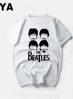 经典男女士甲壳虫乐队披头士约翰列侬摇滚短袖T恤头像多款衣服
