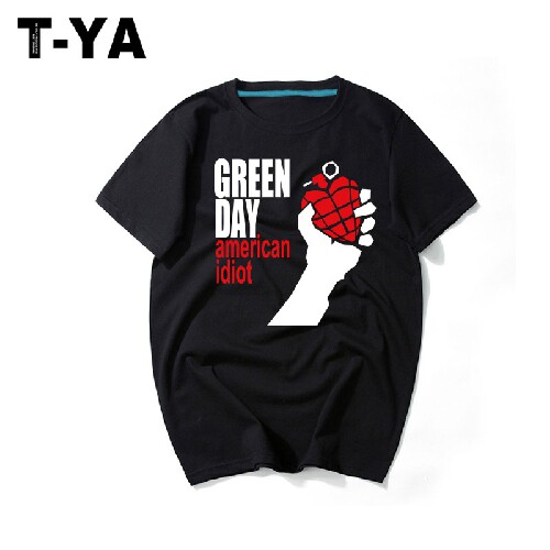 朋克绿日乐队短袖t恤男女同款