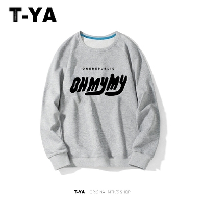 时代风乐队加绒长袖T恤圆领卫衣