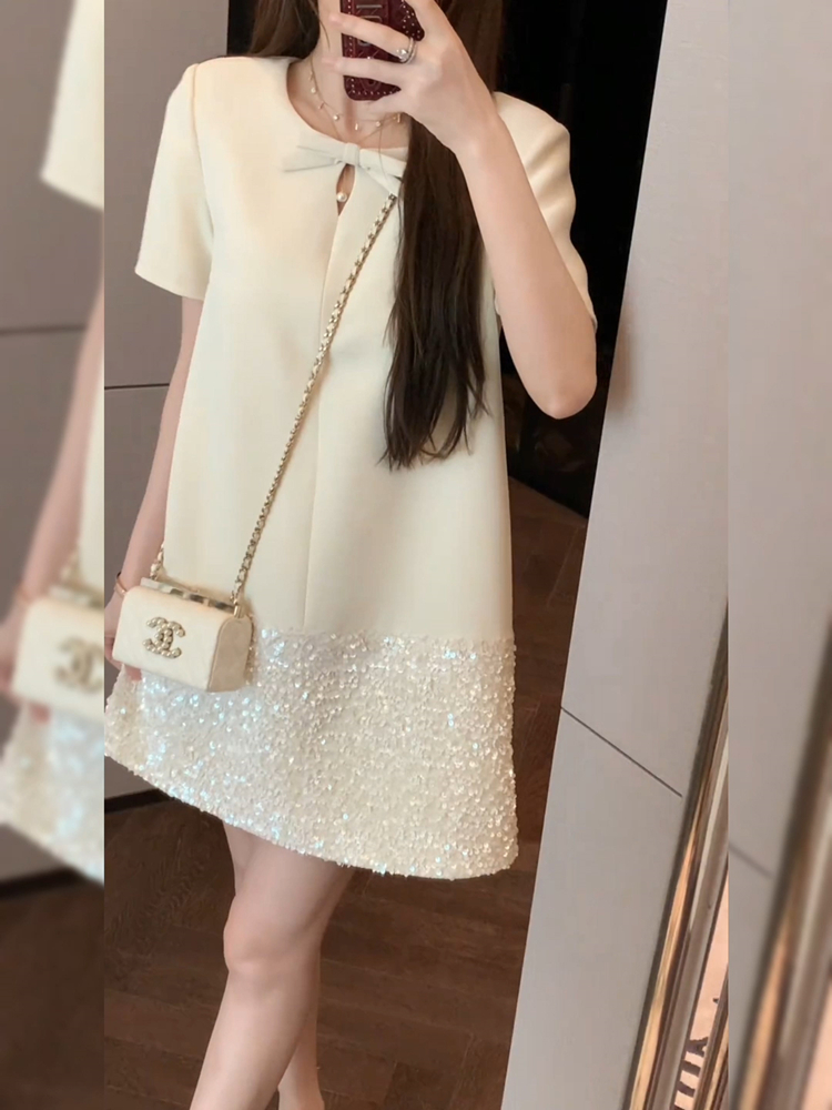 设计感重工A字连衣裙女夏
