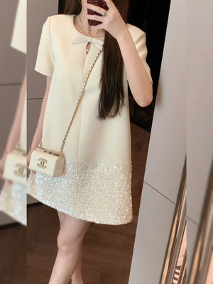 设计感重工A字连衣裙女夏