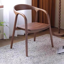 舒美特餐椅全实木日式茶桌椅靠背扶手椅家用休闲中式书桌椅办公椅