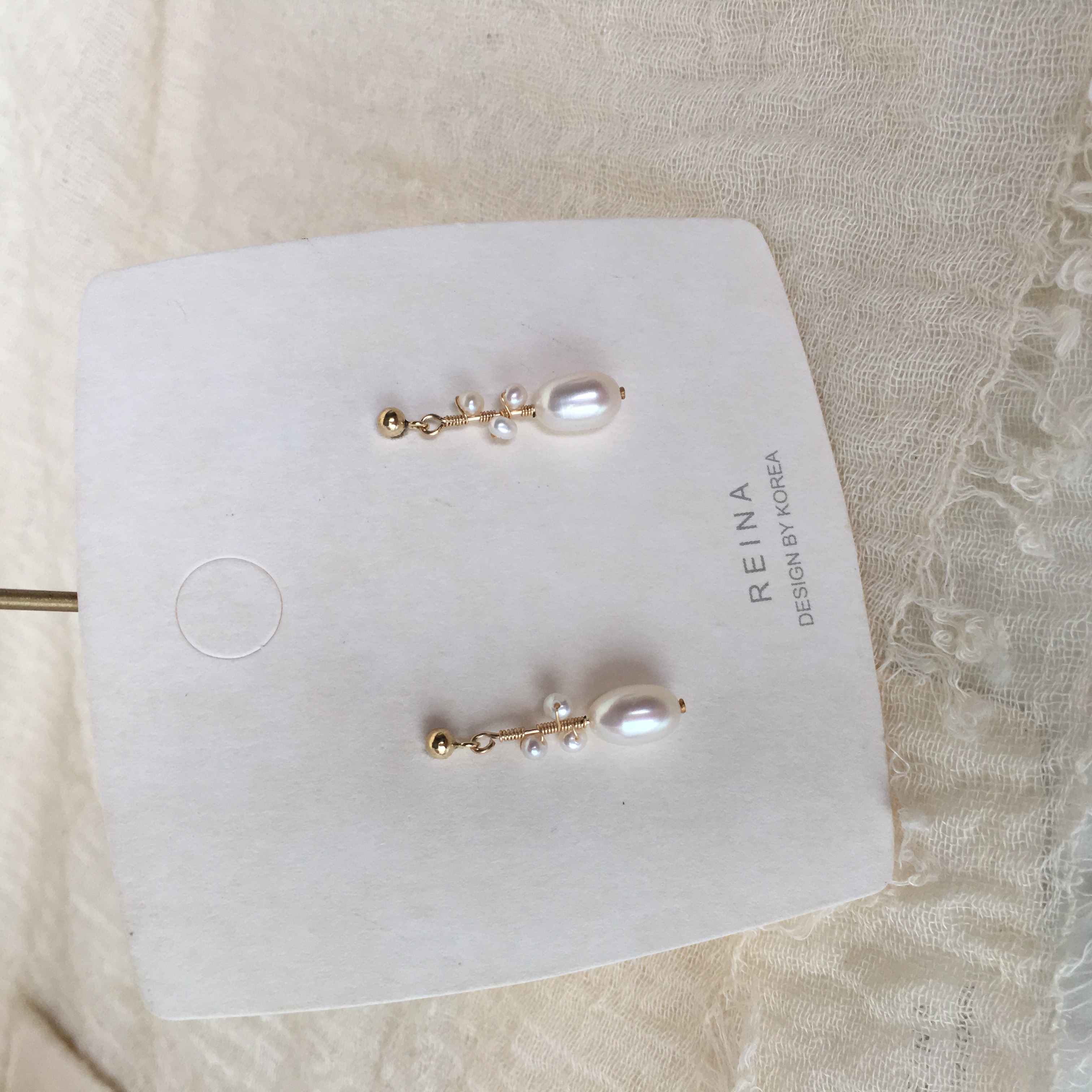 天然淡水珍珠耳钉耳环