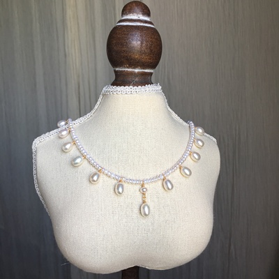 天然女款锁骨链多珠满天星公主链